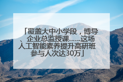 覆盖大中小学段，博导、企业总监授课……这场人工智能素养提升高研班参与人次达30万