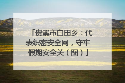 贵溪市白田乡：代表织密安全网，守牢假期安全关（图）