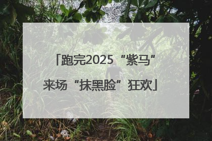 跑完2025“紫马” 来场“抹黑脸”狂欢