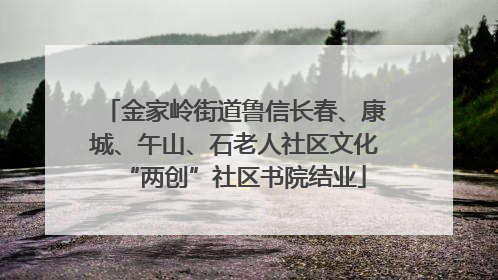 金家岭街道鲁信长春、康城、午山、石老人社区文化“两创”社区书院结业