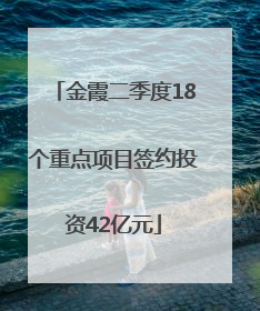 金霞二季度18个重点项目签约投资42亿元
