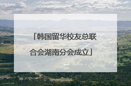 韩国留华校友总联合会湖南分会成立
