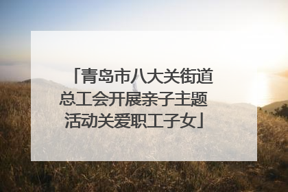 青岛市八大关街道总工会开展亲子主题活动关爱职工子女