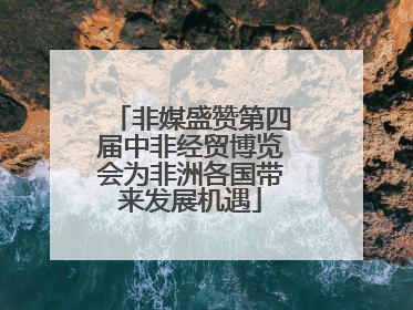 非媒盛赞第四届中非经贸博览会为非洲各国带来发展机遇