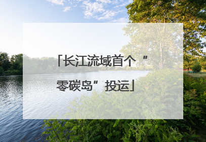 长江流域首个“零碳岛”投运