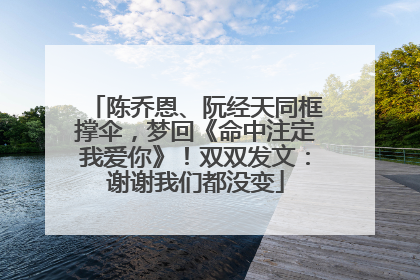 陈乔恩、阮经天同框撑伞，梦回《命中注定我爱你》！双双发文：谢谢我们都没变
