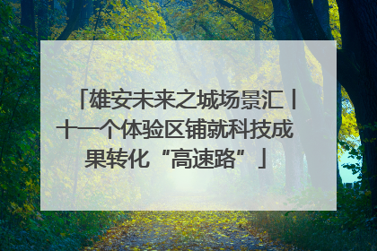雄安未来之城场景汇丨十一个体验区铺就科技成果转化“高速路”