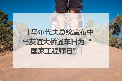 马尔代夫总统宣布中马友谊大桥通车日为“国家工程师日”