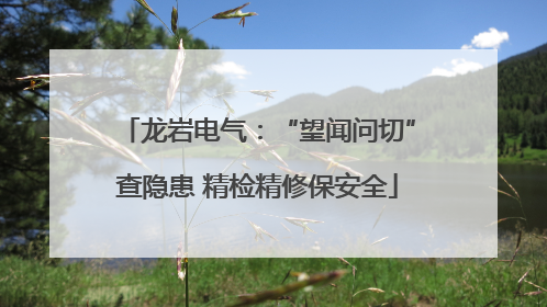 龙岩电气：“望闻问切”查隐患 精检精修保安全
