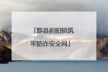 黟县碧阳镇筑牢防诈安全网