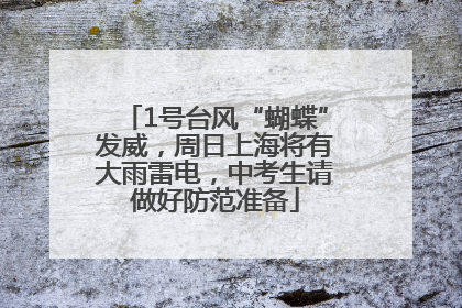 1号台风“蝴蝶”发威，周日上海将有大雨雷电，中考生请做好防范准备