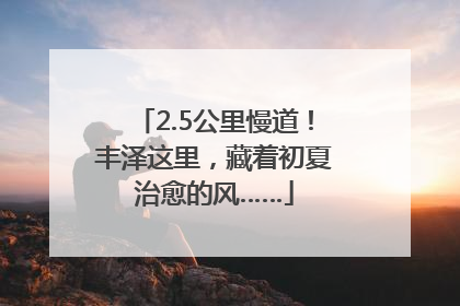2.5公里慢道！丰泽这里，藏着初夏治愈的风……