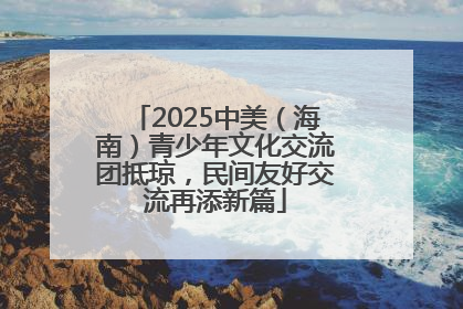 2025中美（海南）青少年文化交流团抵琼，民间友好交流再添新篇