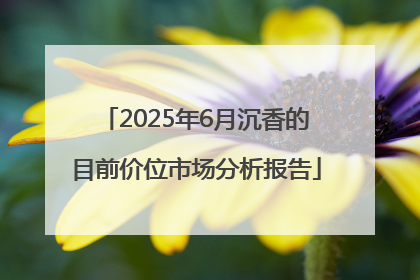 2025年6月沉香的目前价位市场分析报告