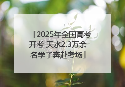 2025年全国高考开考 天水2.3万余名学子奔赴考场