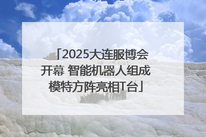 2025大连服博会开幕 智能机器人组成模特方阵亮相T台