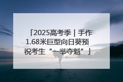 2025高考季｜手作1.68米巨型向日葵预祝考生“一举夺魁”
