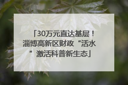 30万元直达基层！淄博高新区财政“活水”激活科普新生态