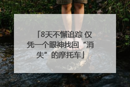 8天不懈追踪 仅凭一个眼神找回“消失”的摩托车